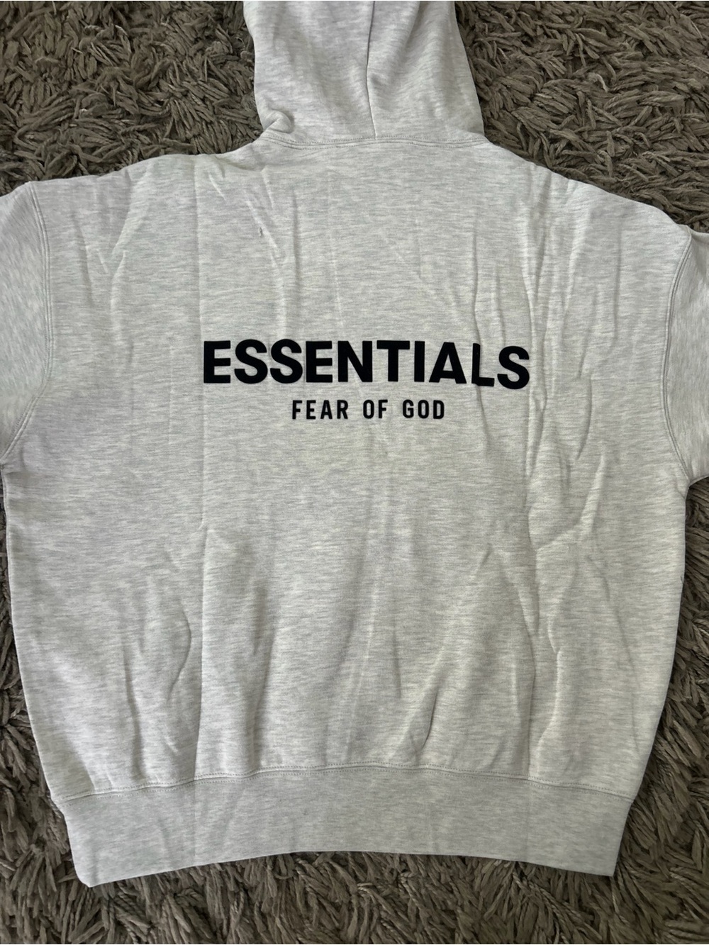 ESSENTIALS Fear Of God SS22 Light Oatmeal Hoodie - Picture 6 of 8